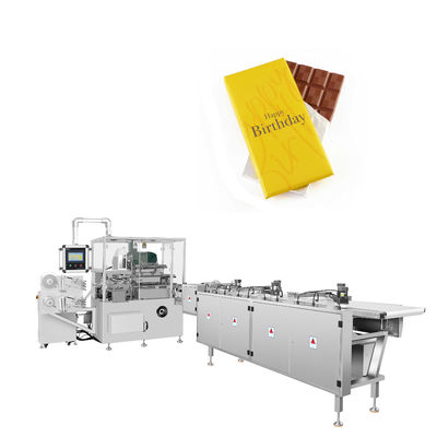 300 pcs/min Máquina de embalaje de papel doblado de doble capa para tabletas de chocolate Barras