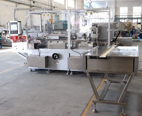 Línea de embalaje Máquina de embalaje de barras de chocolate/comprimidos plegables con sellado térmico y pegamento