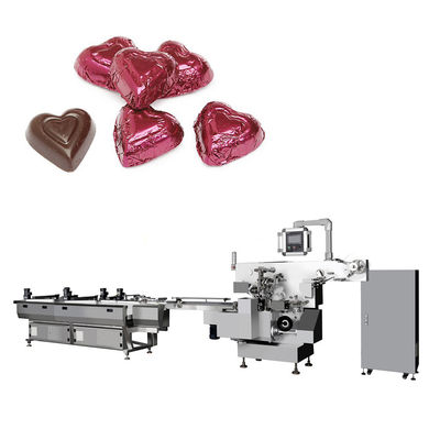 Máquina de embalaje de papel de chocolate de grado alimenticio con sistema de control de pantalla táctil servo PLC