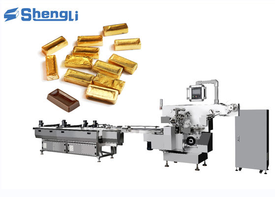 SL-SBZB450S Línea automática de envasado de papel plegado de chocolate para chocolate/dulces de forma especial