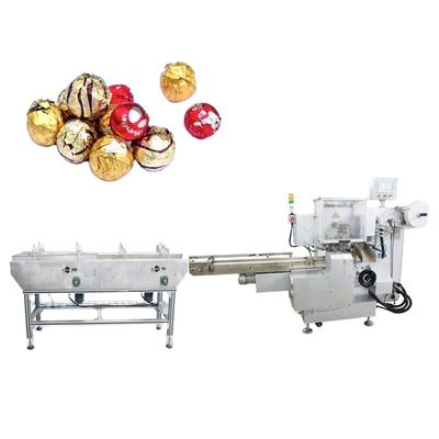 15-32 mm Tamaño del producto Máquina de embalaje de plaquetas de chocolate automática completa