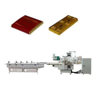 Máquina de envasado de chocolate de extremo doblado totalmente automática para material de embalaje de papel o papel