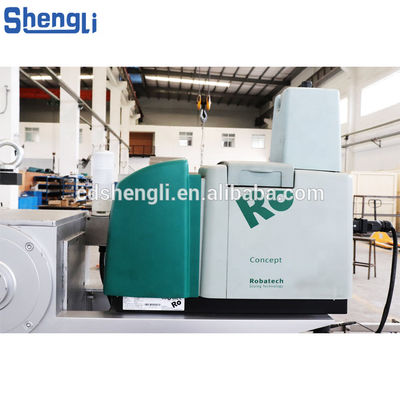 Máquina de envoltura horizontal de compresión de té de 260 ppm controlada por PLC con pegamento Rabtech