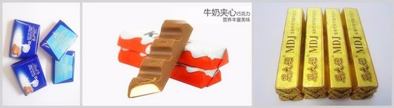 Máquina de envasado de barras de chocolate para envases polivalentes